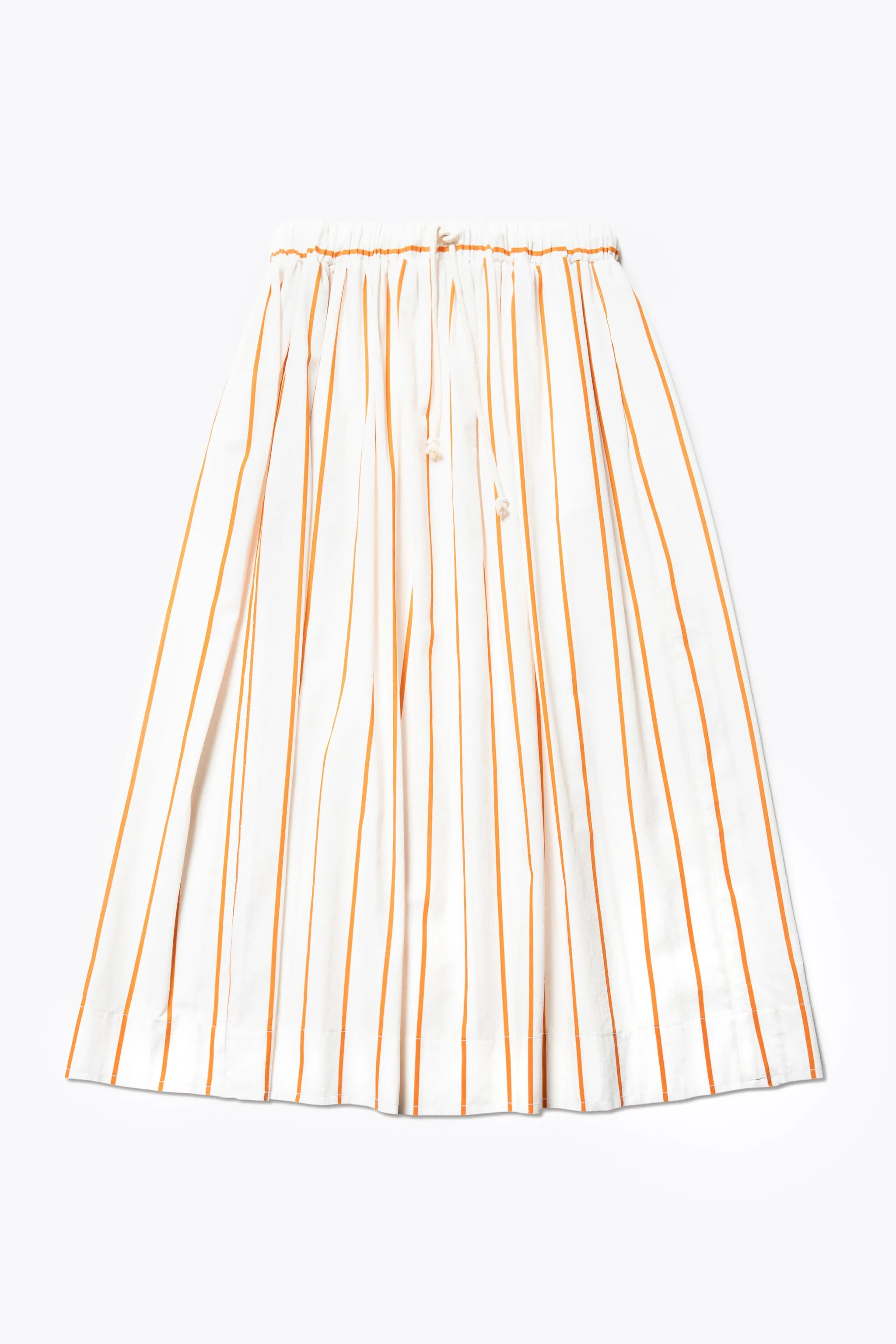 Interlude Skirt Burnt Orange Stripe Light Flow Adjustable drawstring