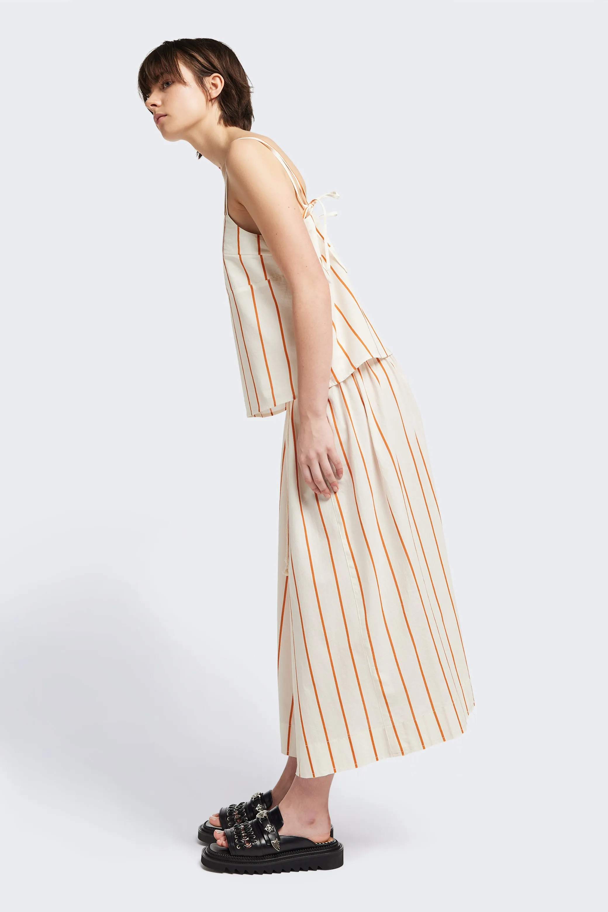Iconic Style Interlude Skirt Burnt Orange Stripe