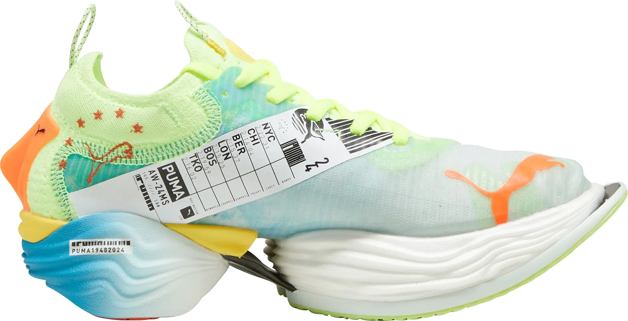 Puma Fast-R Nitro Elite 2 Womens Running Shoes - Green left - foot anti - fungal lining shoes