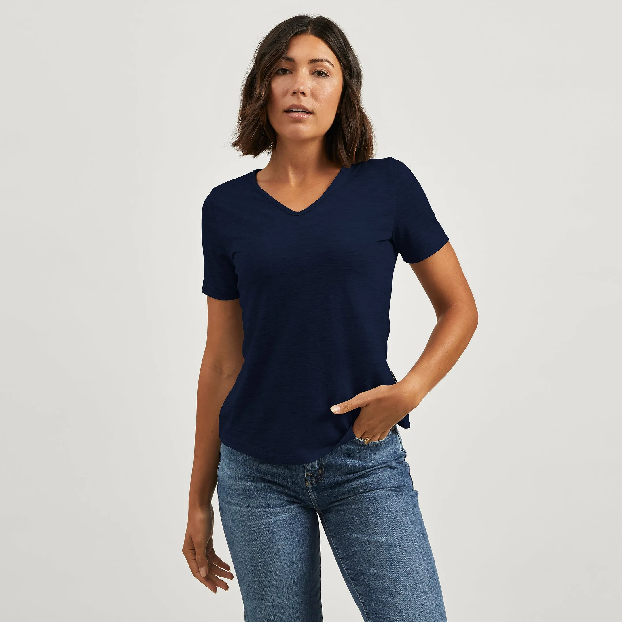 Merino V-Neck Tee Short Sleeve