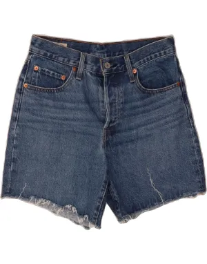LEVI'S Womens 501 Denim Shorts W27 Small Blue Cotton Denim Blend Pocket Detailing