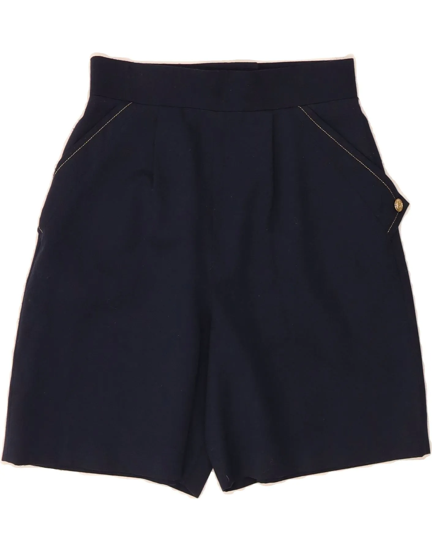 Reinforced Seams WITTY GIRL Womens Wide Leg Casual Shorts IT 42 Medium W26 Navy Blue