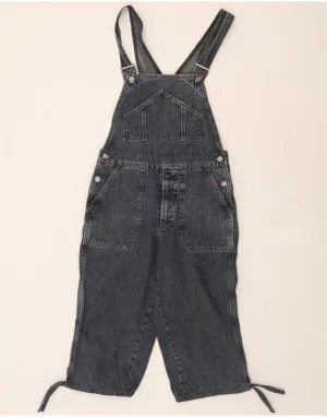 BENETTON Womens Relaxed Fit Dungarees Denim Shorts IT 40 Small W32 Blue Workwear Approved