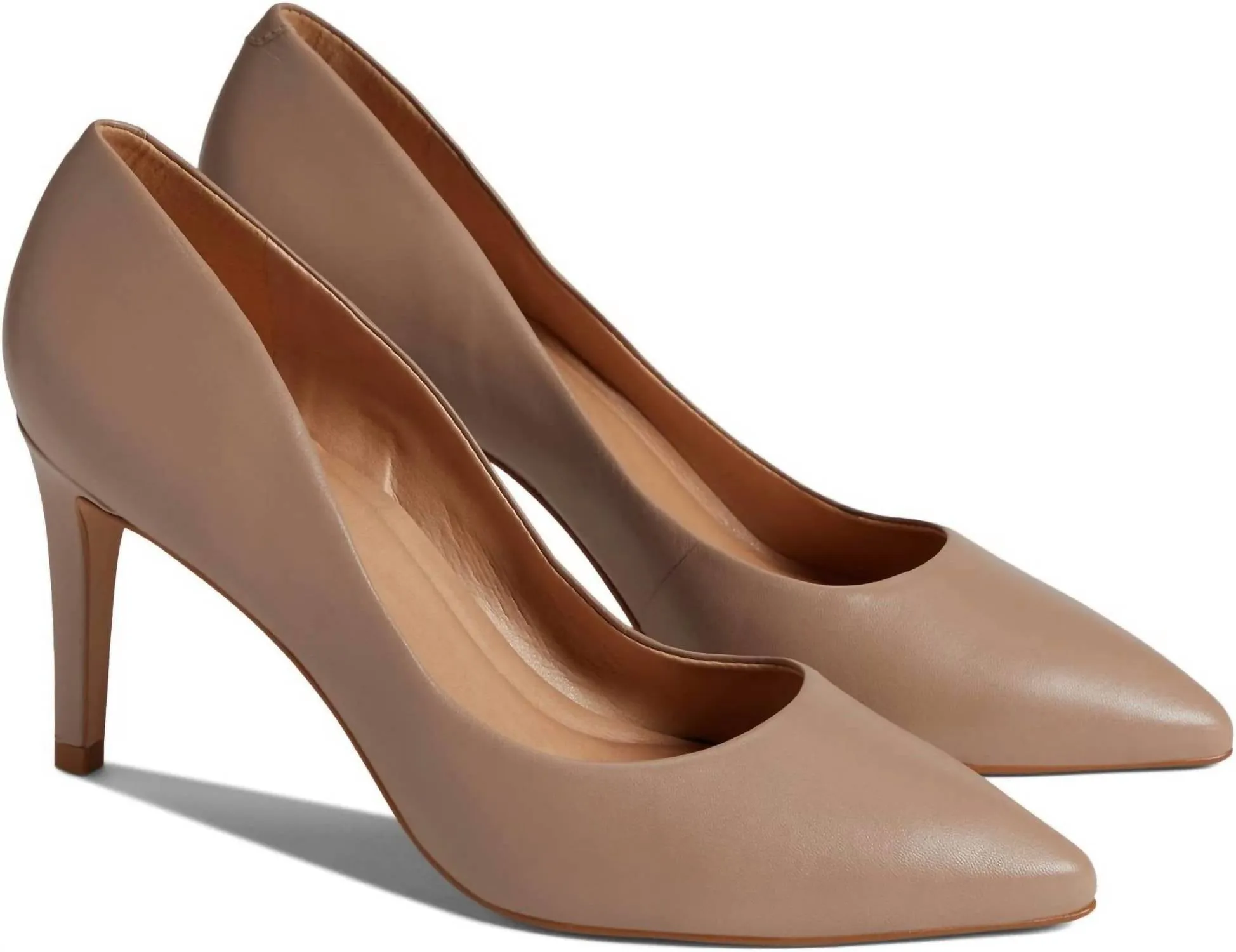 Minimalist Modern Heels Women's Beatriz Leather Pump Heels In Taupe