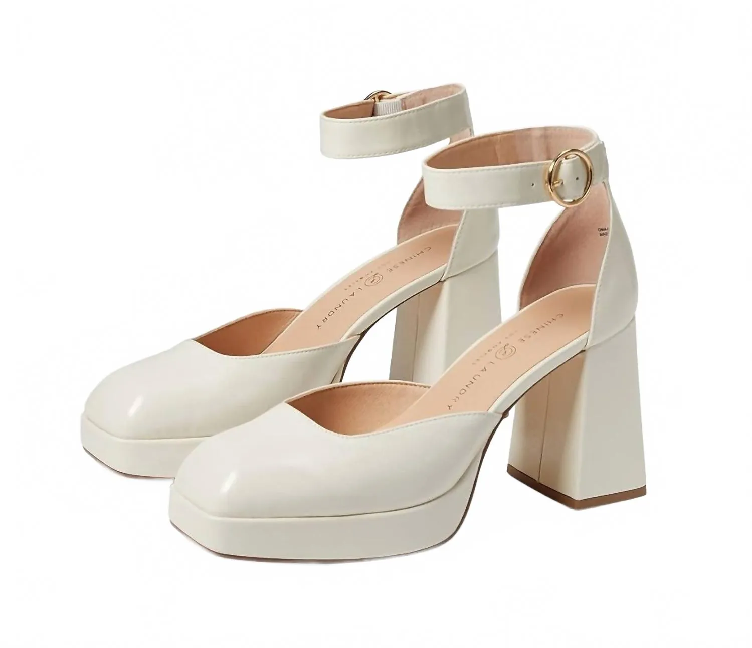Pink Stiletto Heels Women's Oaklen Platform Pump In Cream
