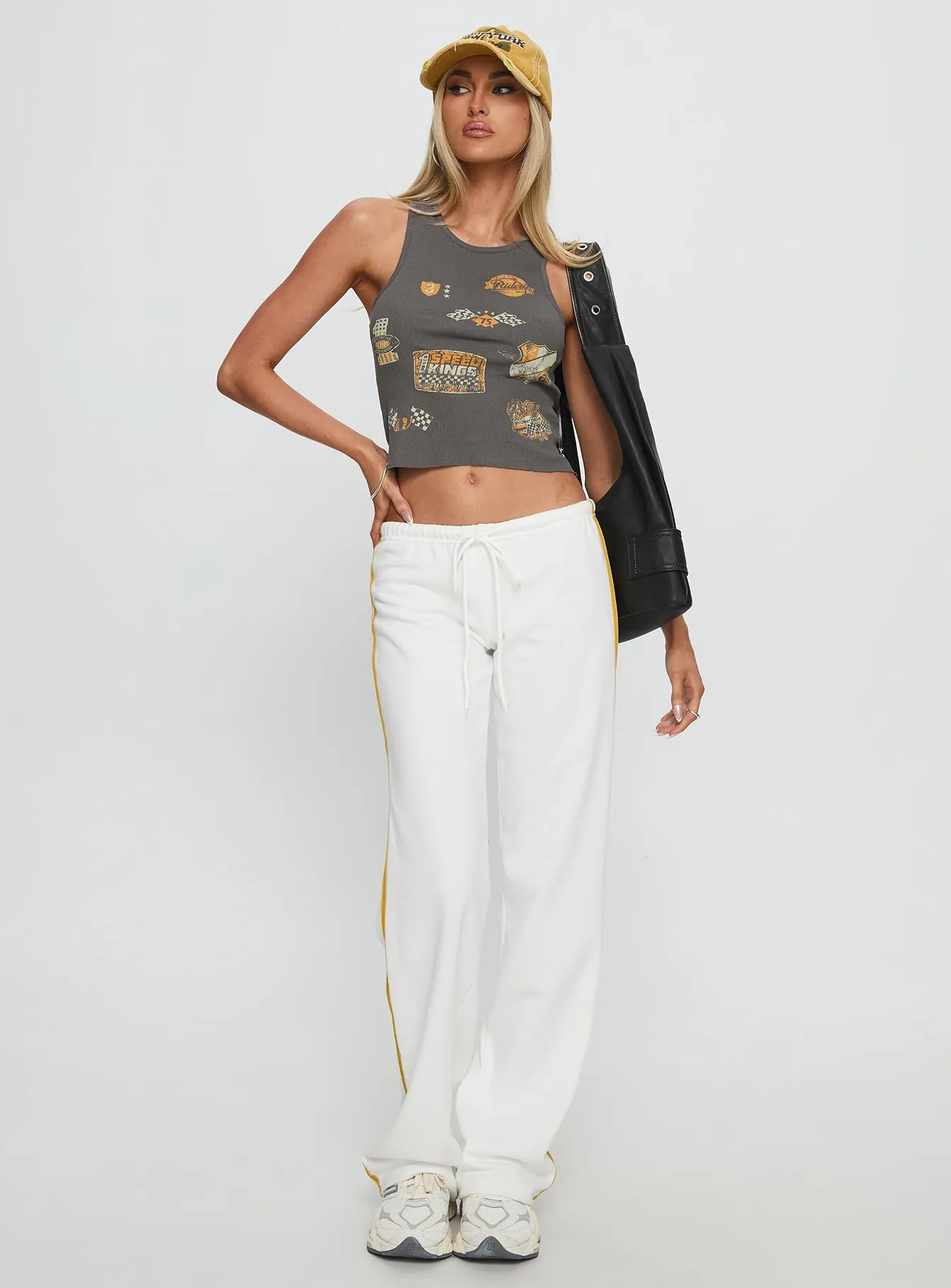 Durable Binding Double Stitched Reinforcement Need For Speed Tank Top Charcoal