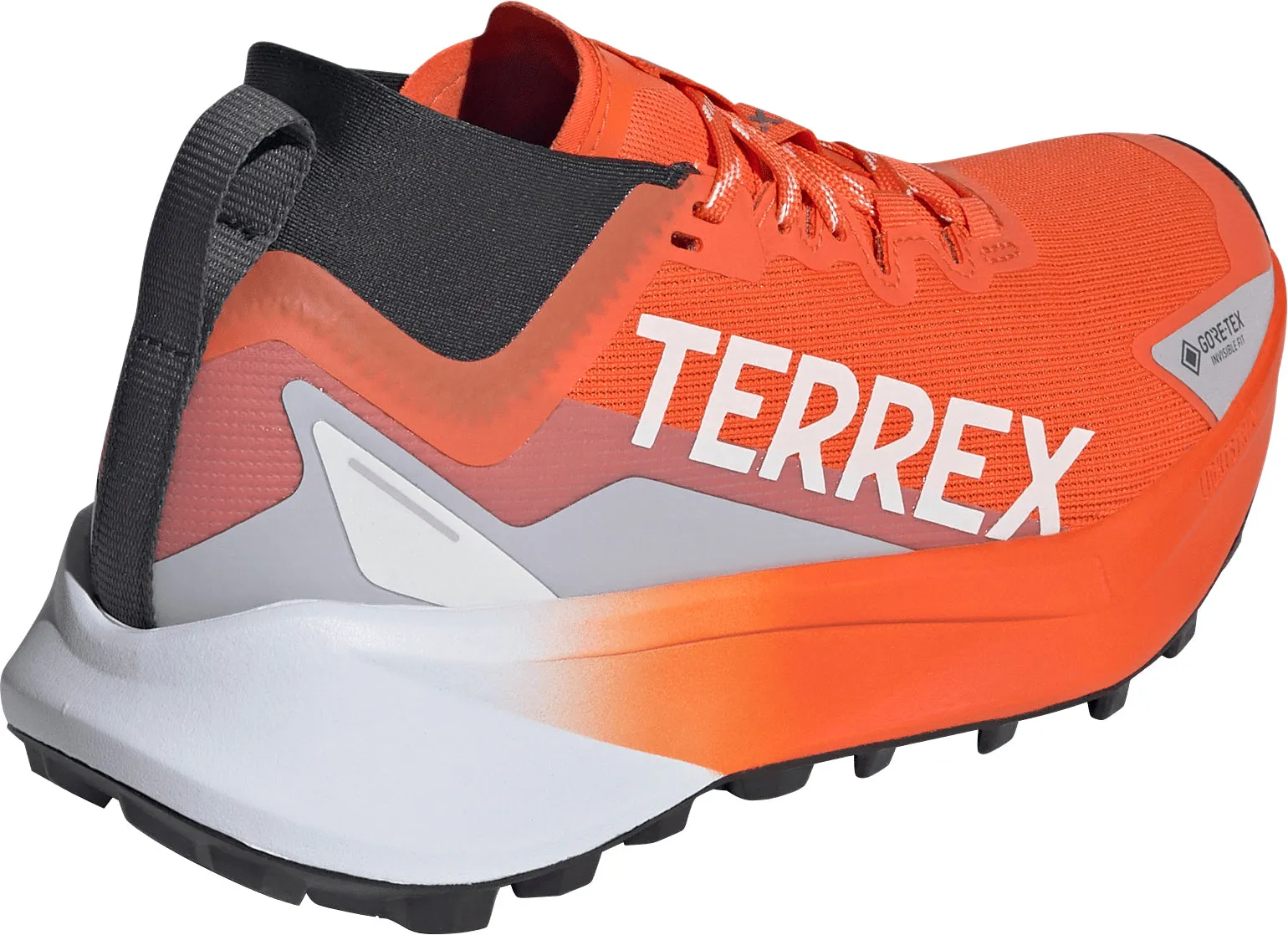 hilly track running wear adidas Terrex Agravic GORE-TEX Womens Trail Running Shoes - Orange
