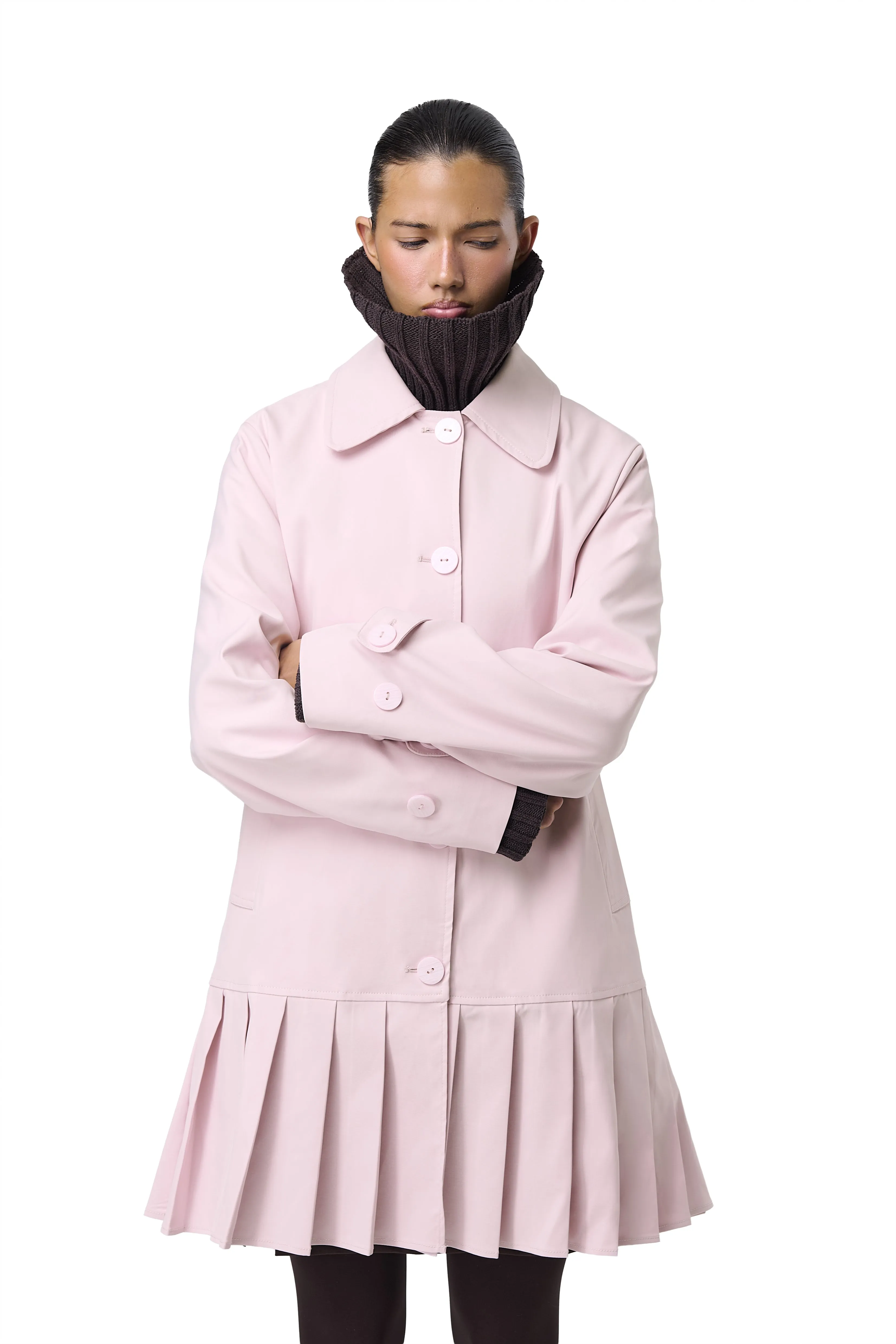 Weatherproof Technology Patter Trench Coat in Pink