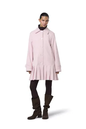 Heat Trapping Layer Stylish Layer Patter Trench Coat in Pink