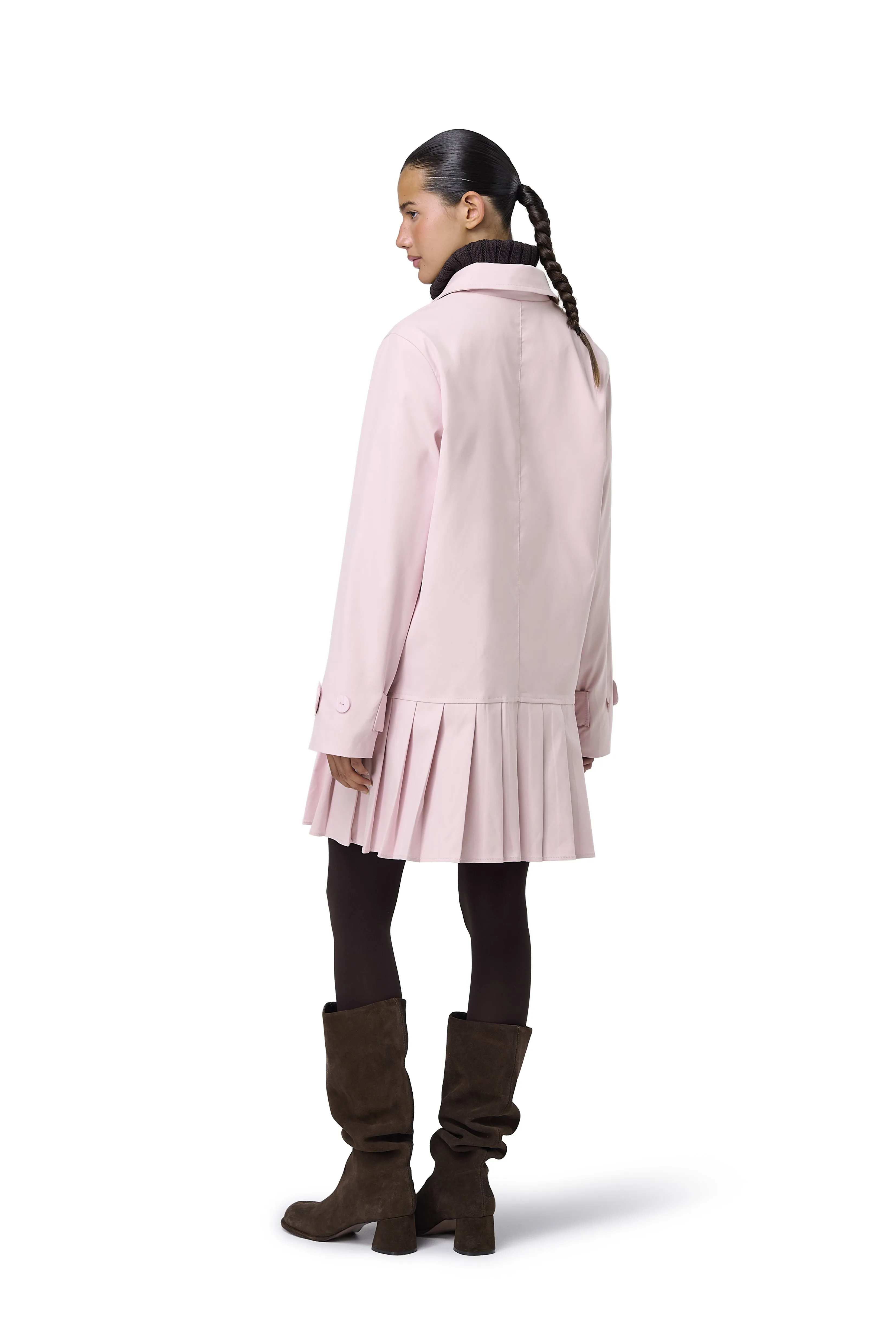 Patter Trench Coat in Pink Noise Reduced Fabrics Tactical Wear