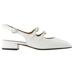 Peche Pumps - Carel - White - Patent Leather Satin Pumps