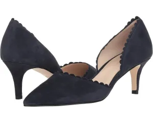 Pelle Moda Kenny Pump Women's 11 Black Suede Pointed Toe Kitten Heel FZP434 (Black,11) Sexy Red Heels