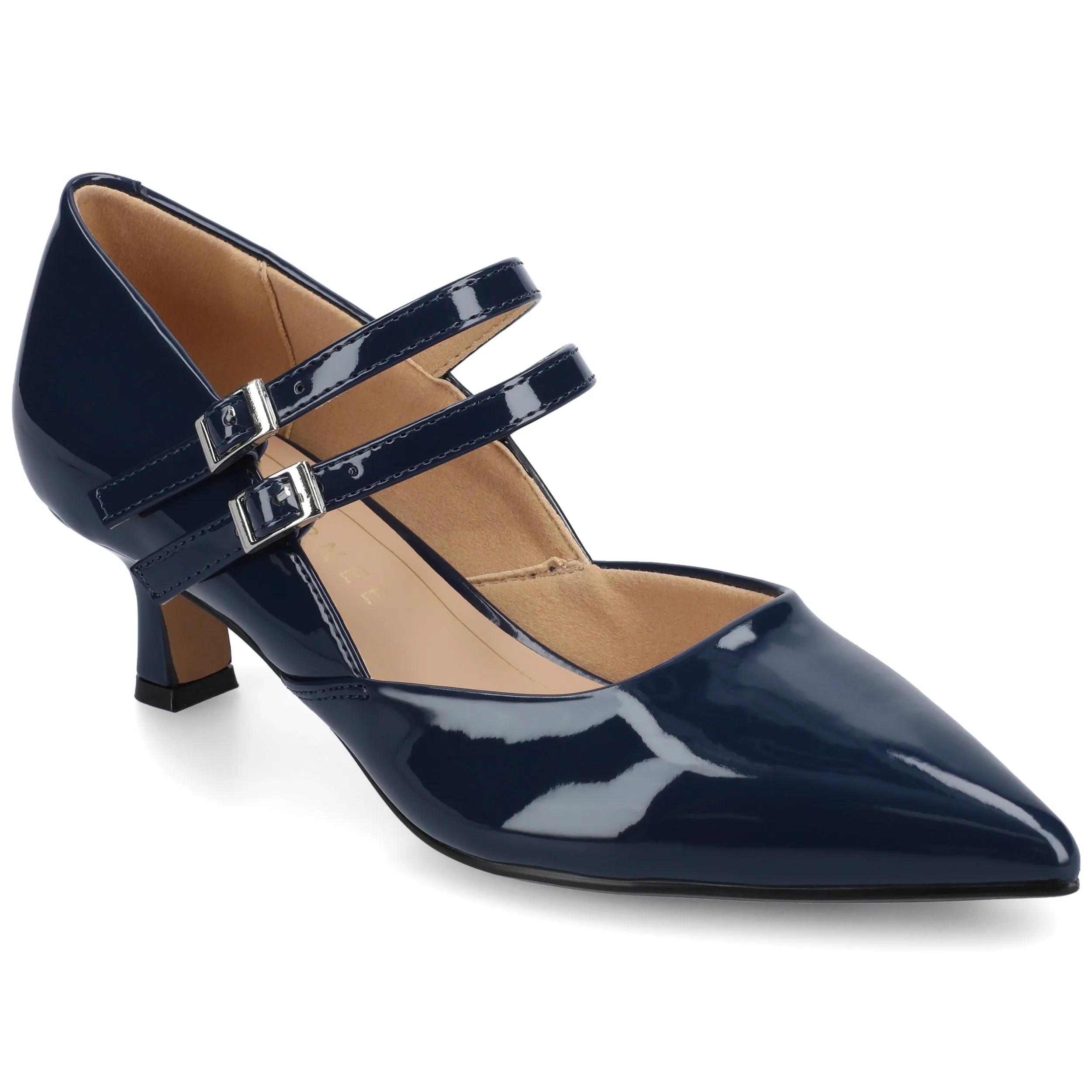 Fresh Design Journee Womens Carnation Medium and Wide Width Kitten Heel Mary Jane Pumps