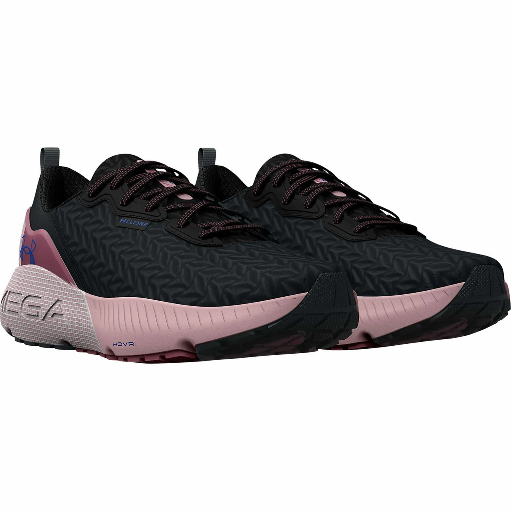 Under Armour HOVR Mega 3 Clone Womens Running Shoes - Black running in relay races shoes running with a GPS watch