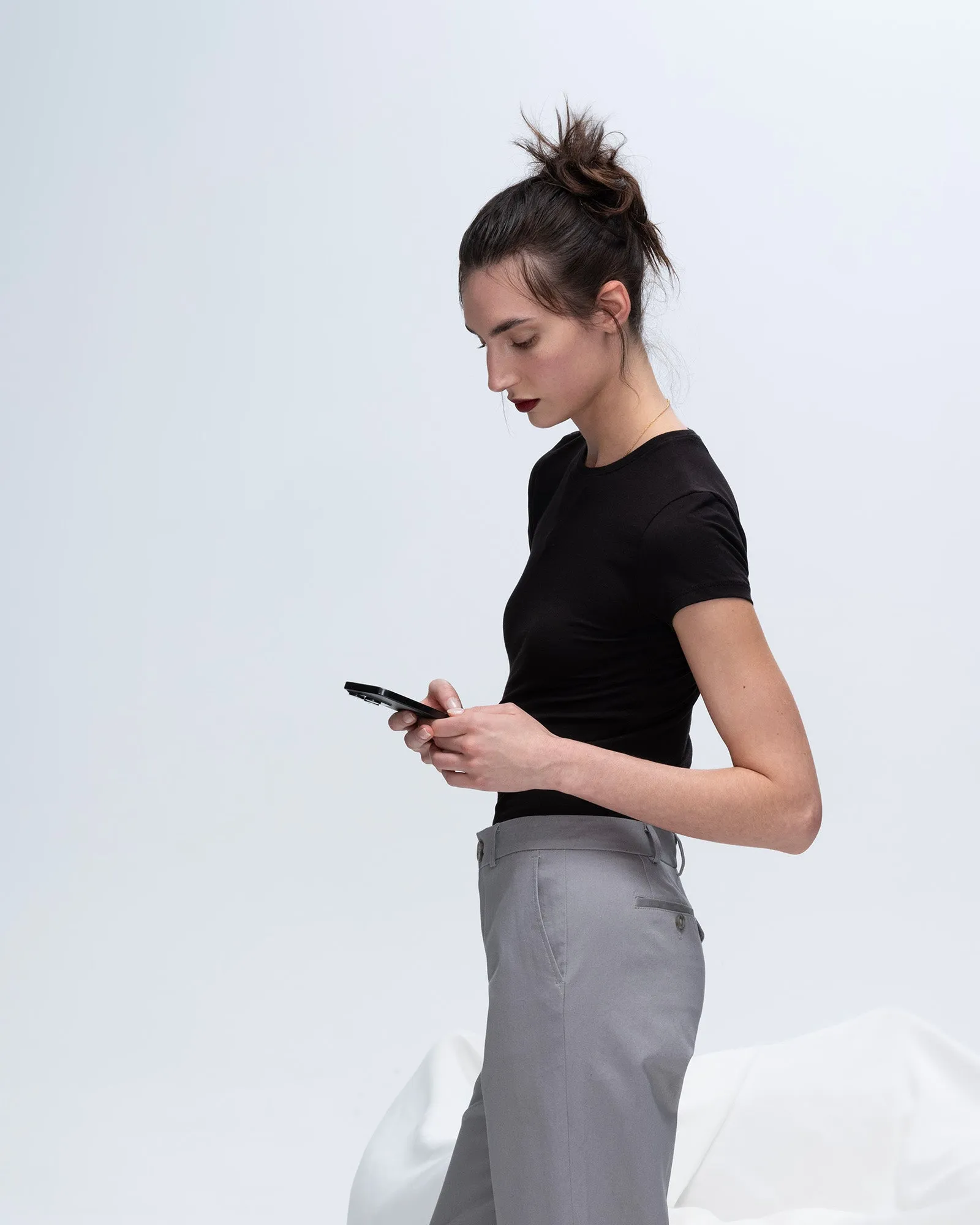 Pima Cotton Baby Tee - Black Active Outfit