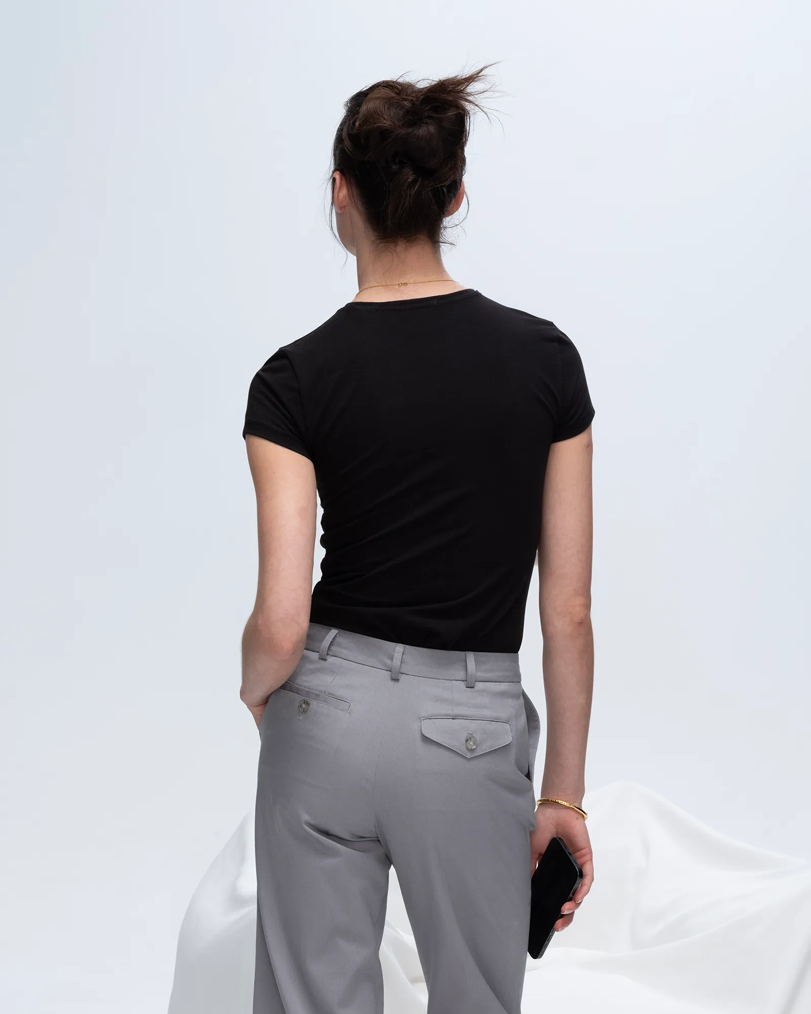 Elegant Pima Cotton Baby Tee - Black