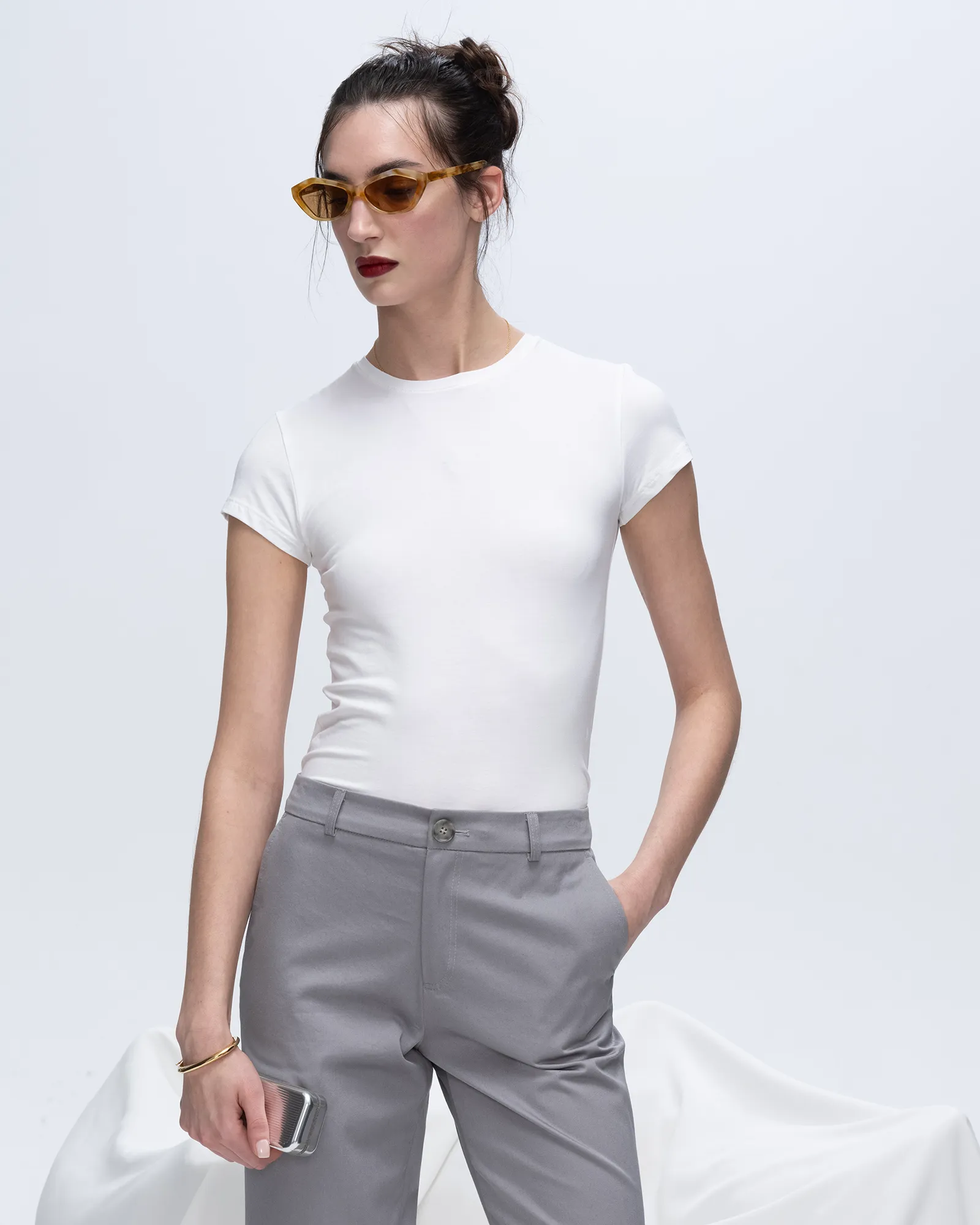 City Smart Seasonal Outfit Pima Cotton Baby Tee - White