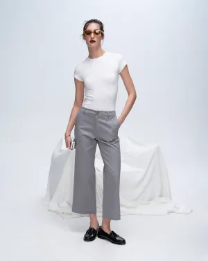 Pima Cotton Baby Tee - White Collared Comfort Fit Design