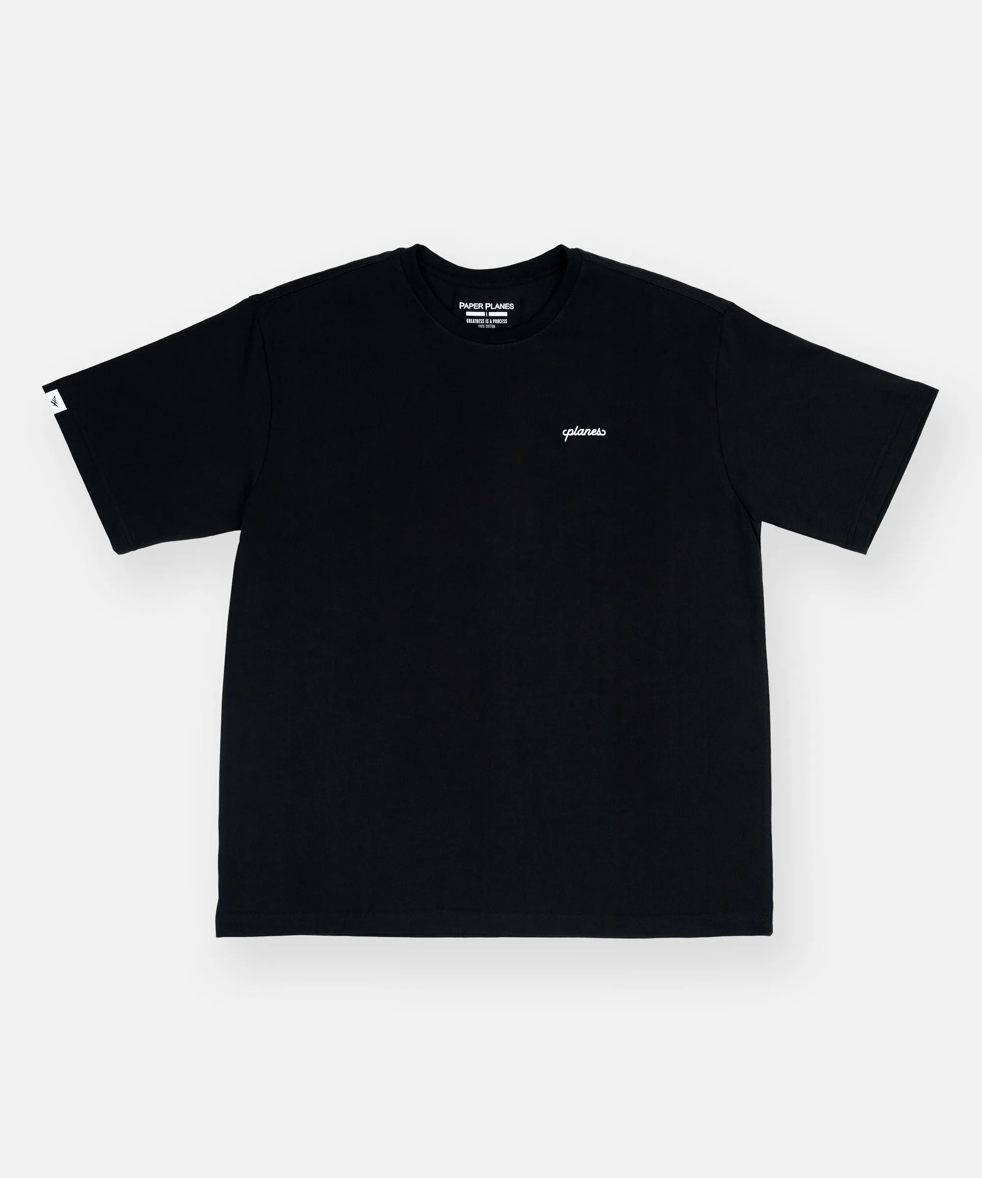 Versatile Comfort Wear Formal Style Planes Script Weld Heavyweight Oversized Tee