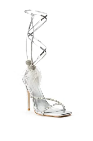 Minimal Heels Women's Missy Stiletto Sandal In Silver