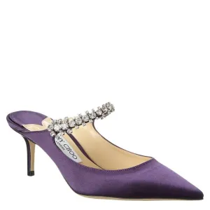 Jimmy Choo Bing 65 Cassis Satin Mules Satin Pumps