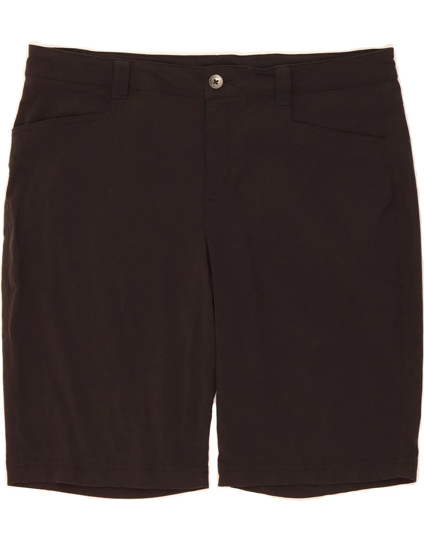 EDDIE BAUER Womens Casual Shorts US 14 XL W36  Black Nylon Flexible Movement