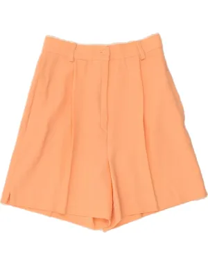 VINTAGE Womens High Waist Pegged Chino Shorts IT 44 Medium W27  Orange High-End Finish Lightweight Weave