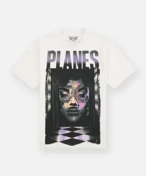 Relax Fit Design Layering Wear Surrealist Face Heavyweight Tee