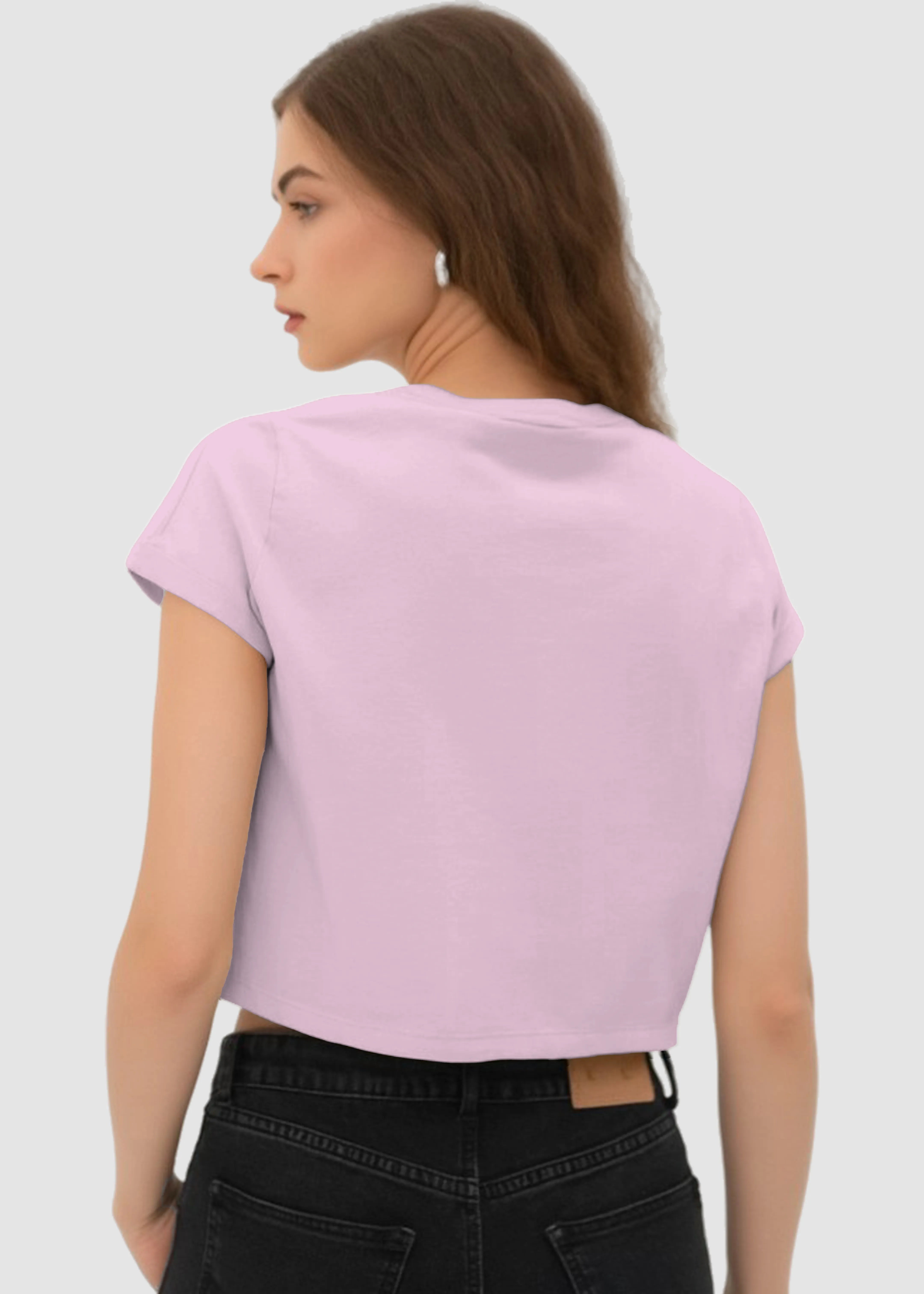 Sleek Waistband Versatile Top Light Baby Pink Crop Top | FC39