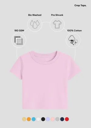 Light Baby Pink Crop Top | FC39 No-Fuss Design