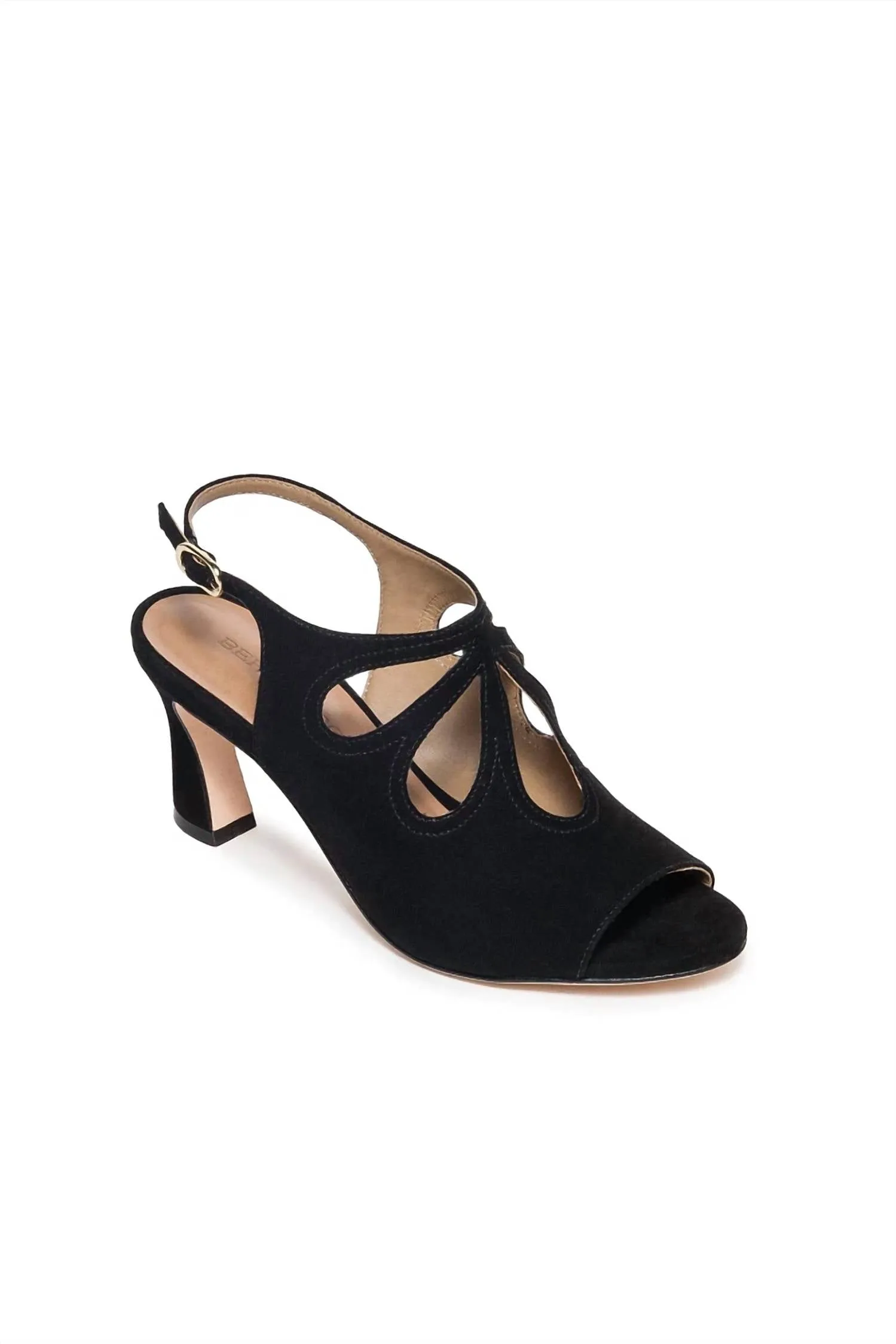 Wome's Nili Heels - Medium In Black Kid Suede Holiday Heels