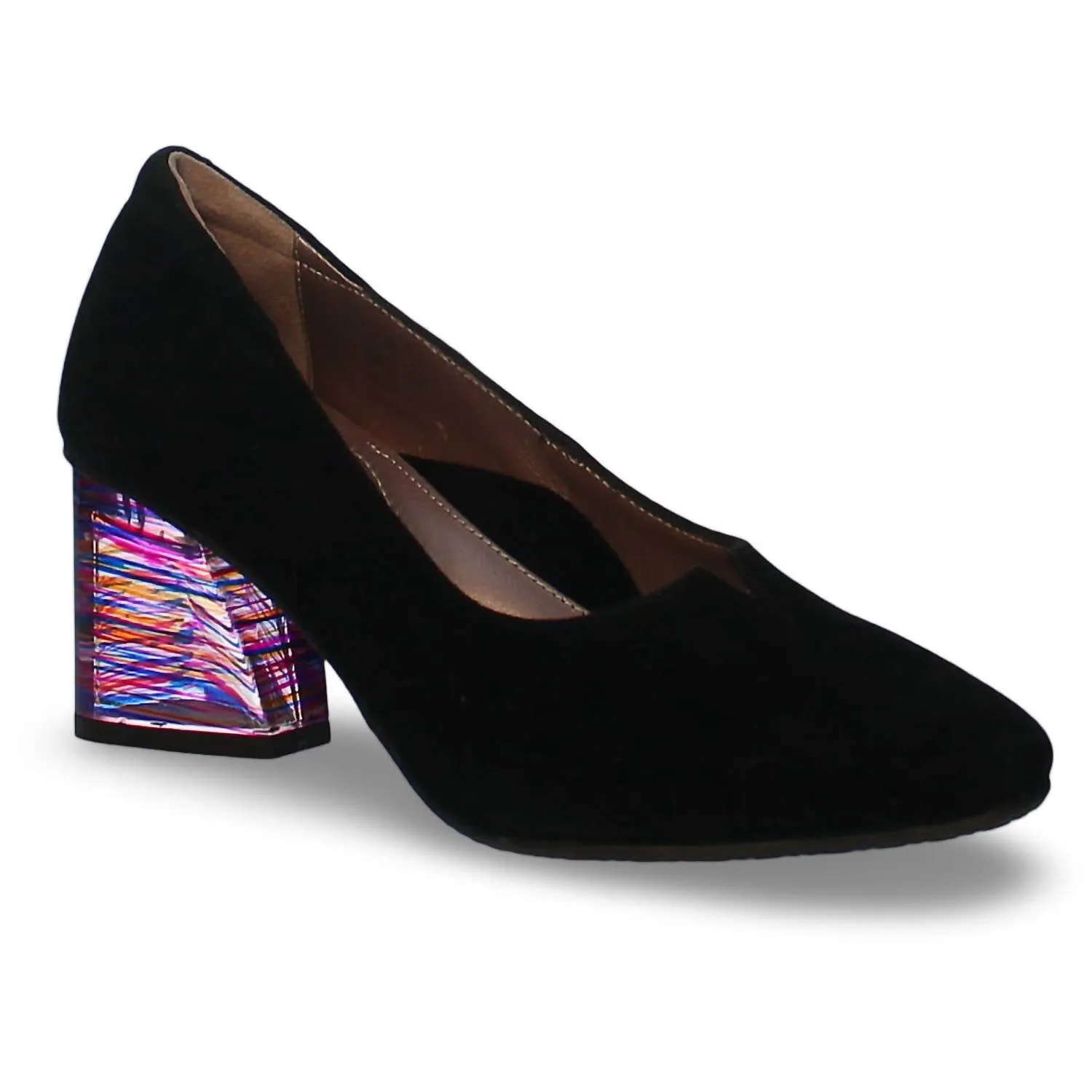 Stretchable Fabric Street Glam Women's Eve Pumps In Black