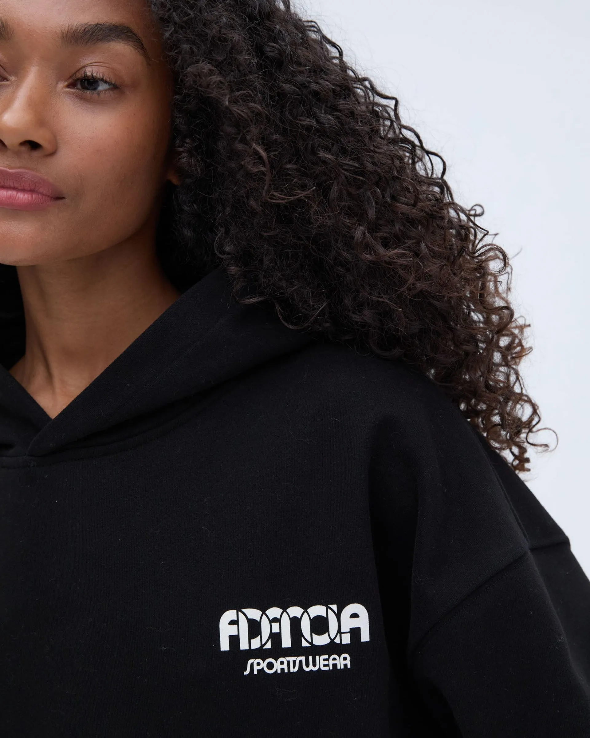 Sportswear Oversized Hoodie - Black/Marshmallow White product eco friendliness level Relaxed Fit