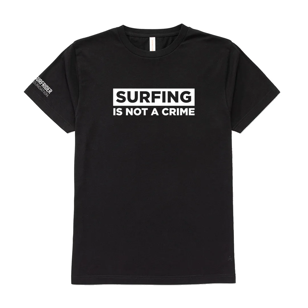 Surfing Is Not A Crime Tee Plus size confidence oversized but not shapeless