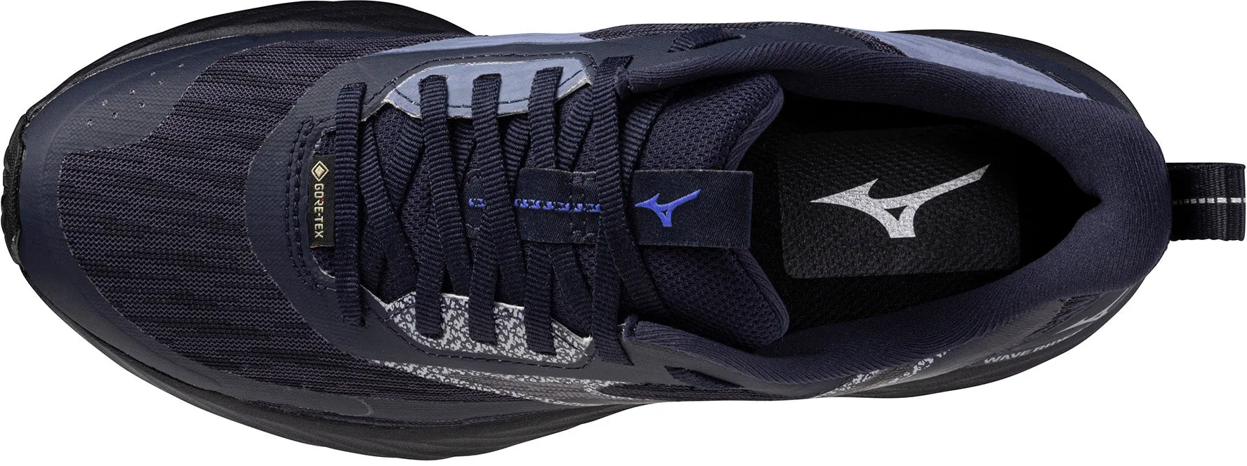 Mizuno Wave Rider GORE-TEX 3 Womens Trail Running Shoes- Grey Energy Rod System Adaptive Flex Notches