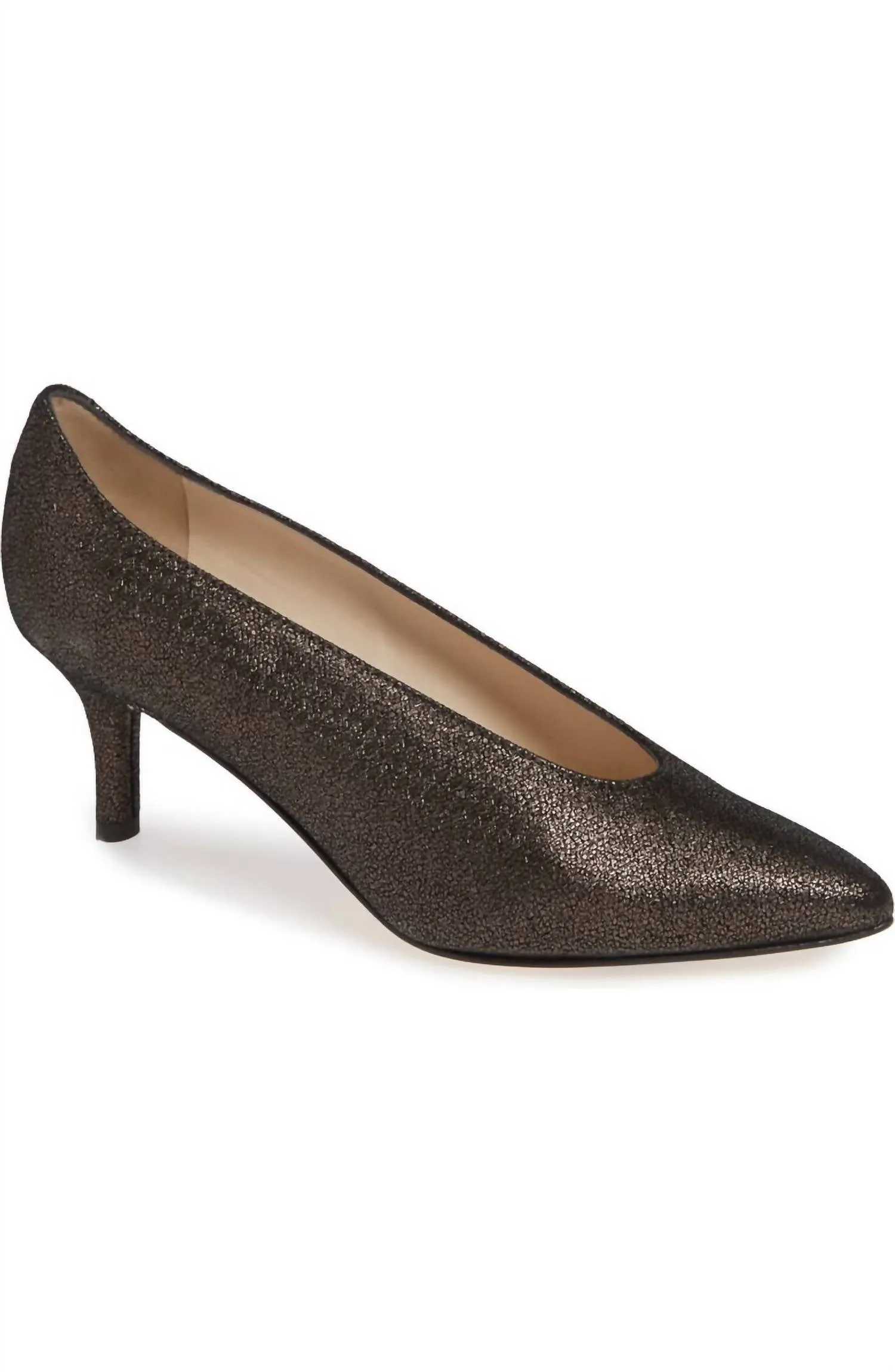 Prezioso Text/crack Pumps - Medium Width In Graphite Bridal Footwear