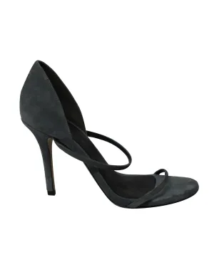 Alexander Wang Stasya Strap Sandals in Dusty Blue Suede soft look