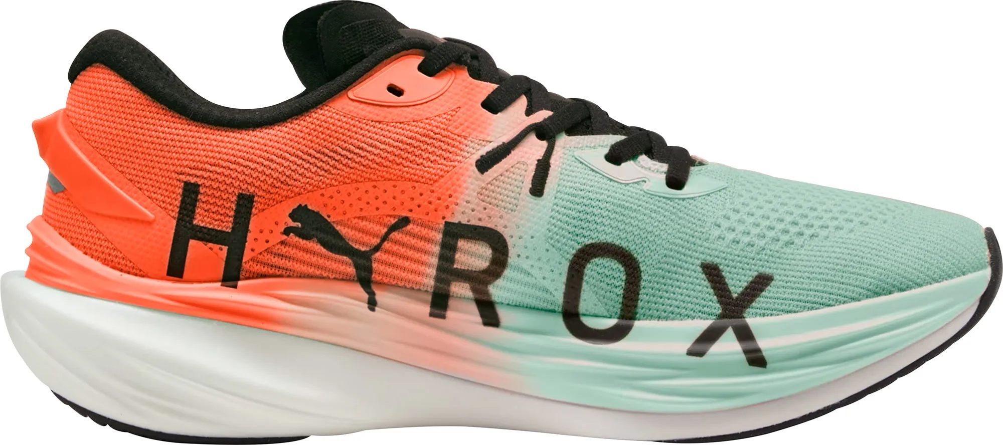 Puma Deviate Nitro 3 HYROX Womens Running Shoes - Green microfiber running option Tensile Strength Webbing