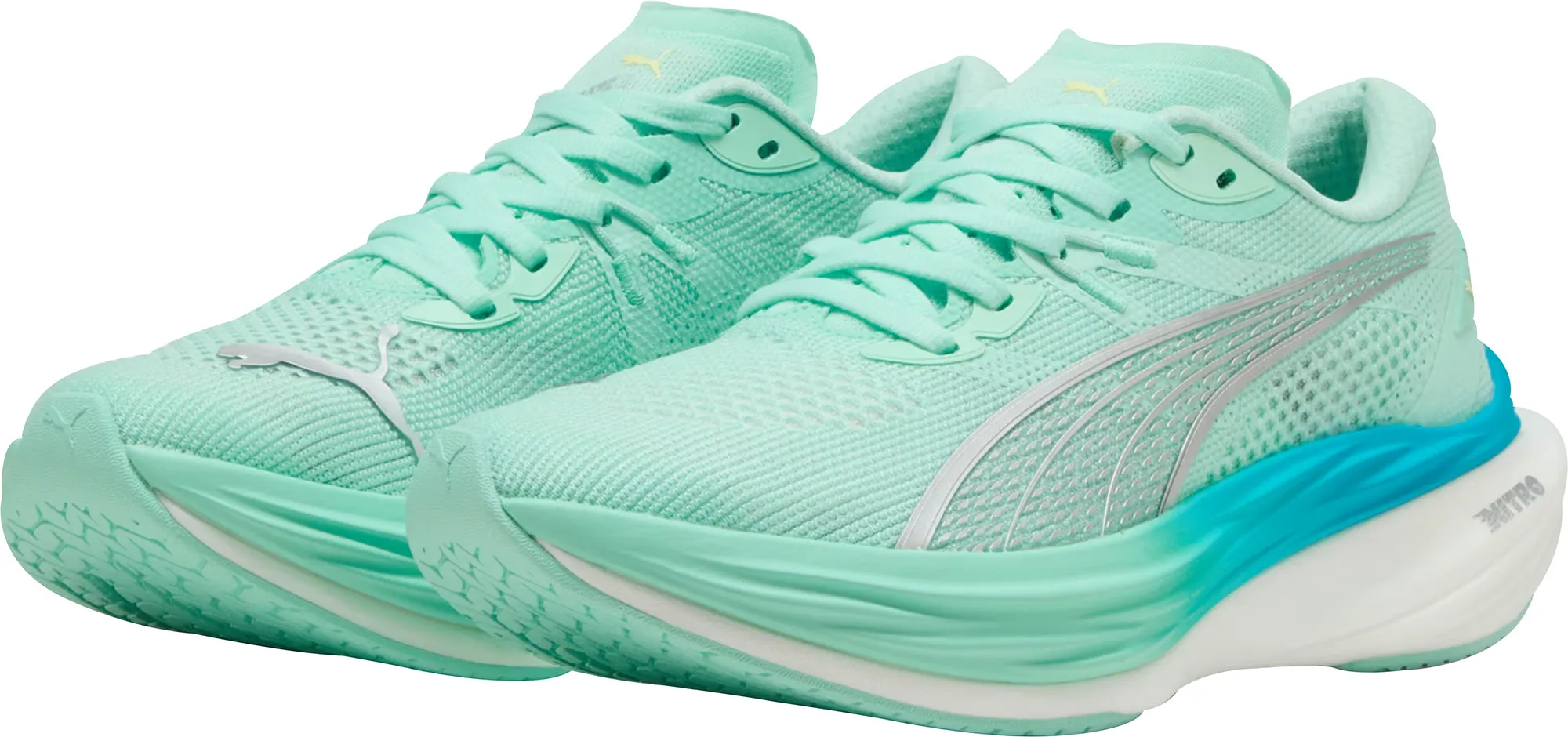 Puma Deviate Nitro 3 Womens Running Shoes - Green twistable running shoes