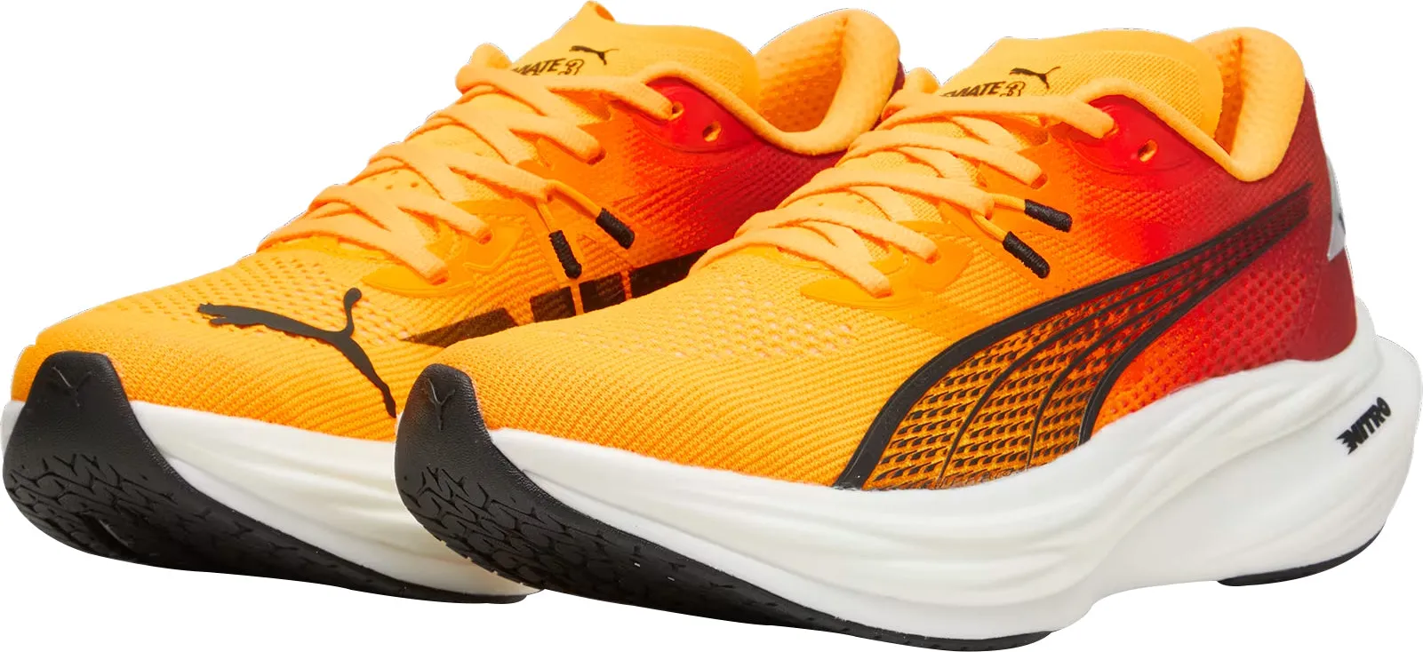 easy - to - wear shoes ensure safety Puma Deviate Nitro 3 Womens Running Shoes - Orange