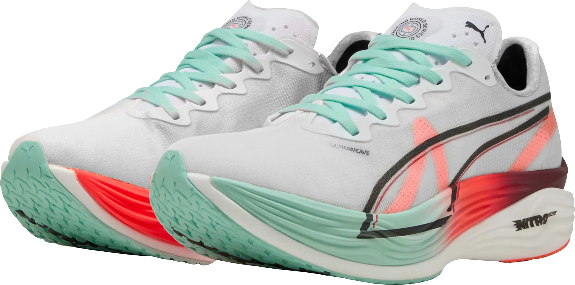 Enhanced Toe Protection Puma Deviate Nitro Elite 3 HYROX Womens Running Shoes - White