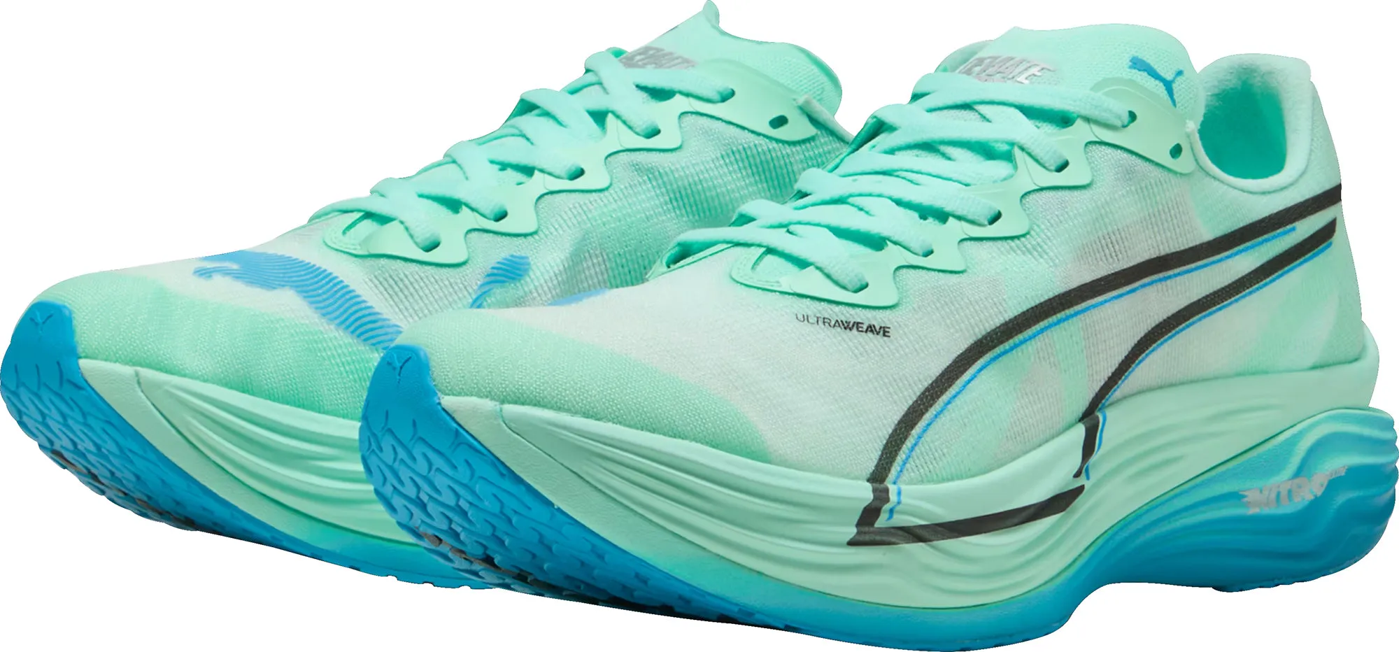 Thermoplastic Polyurethane Heel Counter Puma Deviate Nitro Elite 3 Womens Running Shoes - Green