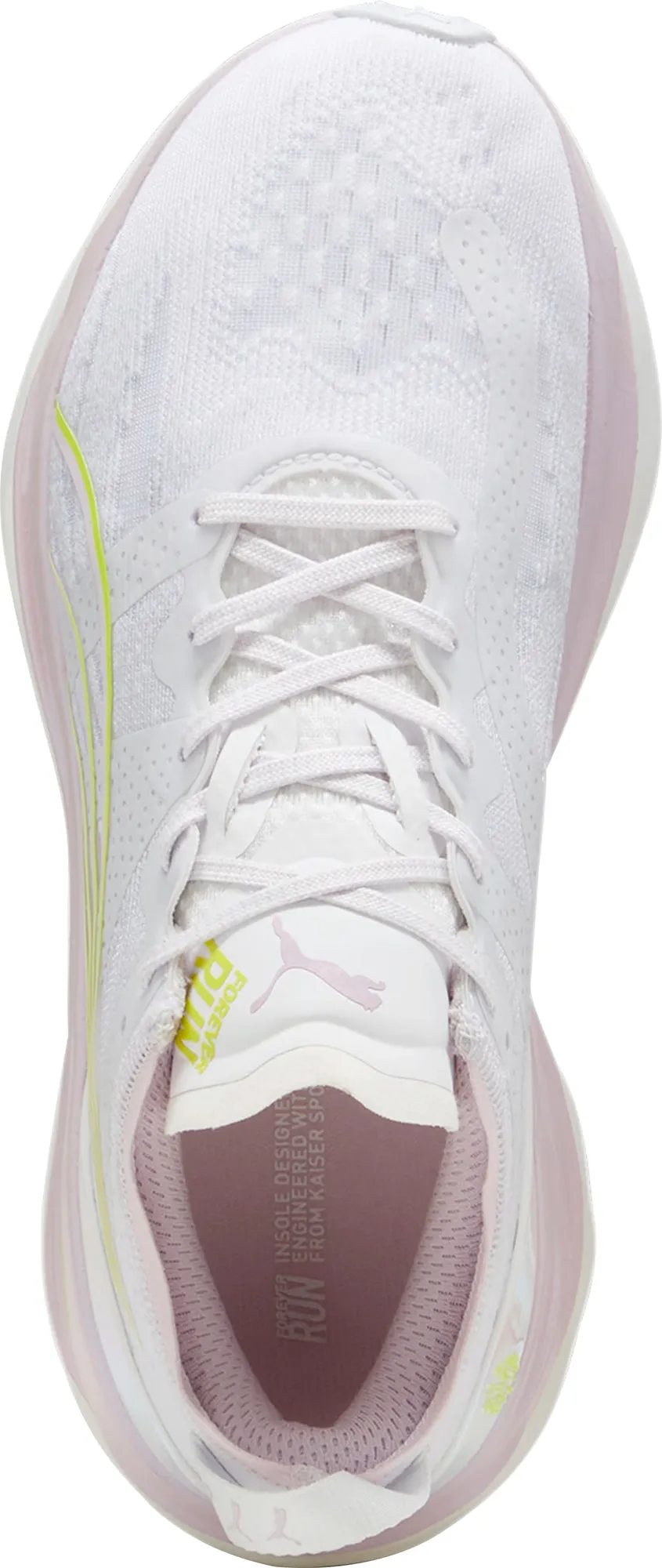 Puma ForeverRun Nitro Womens Running Shoes - White heel - strap shoes Ventilation Port Design