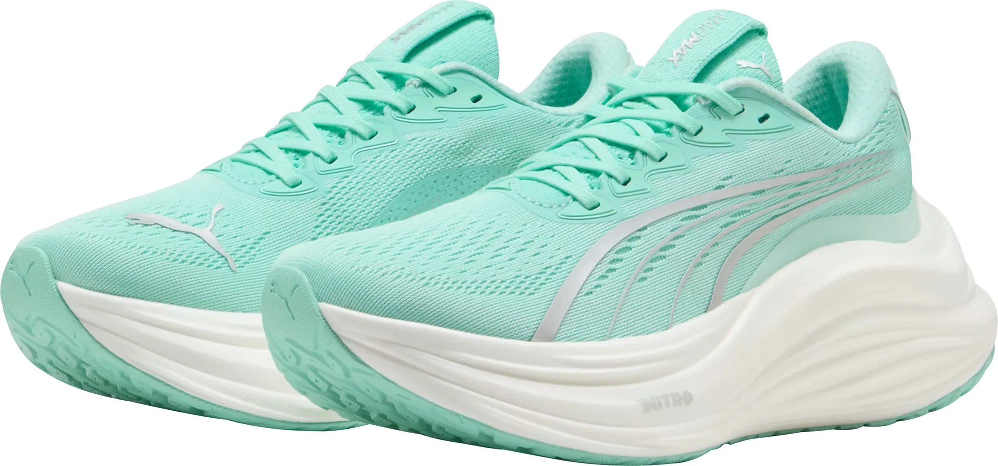 Puma MagMax Nitro Womens Running Shoes - Green Shear Reduction Lining faster recovery