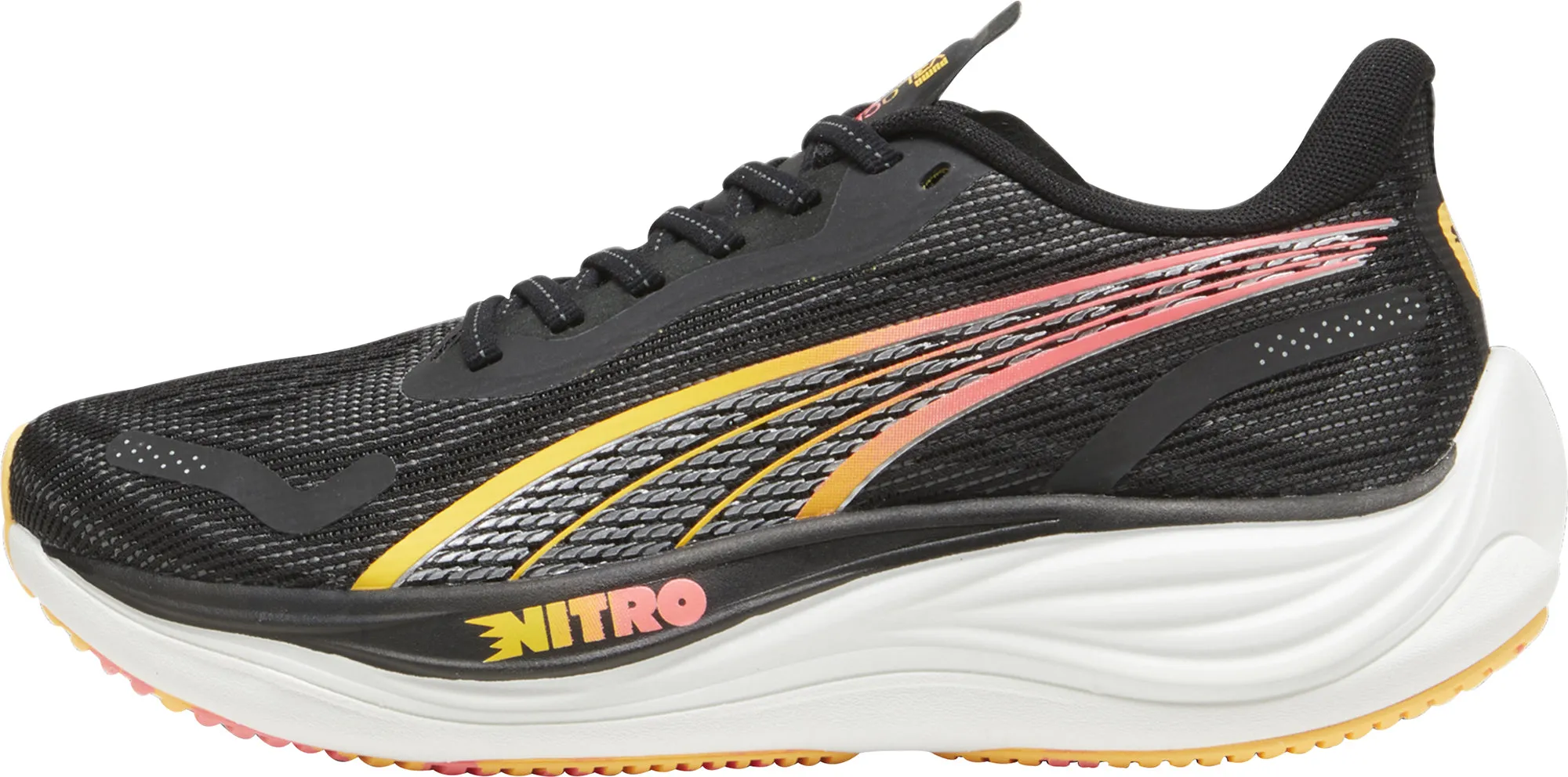 water - resistant running option Puma Velocity Nitro 3 Womens Running Shoes - Black