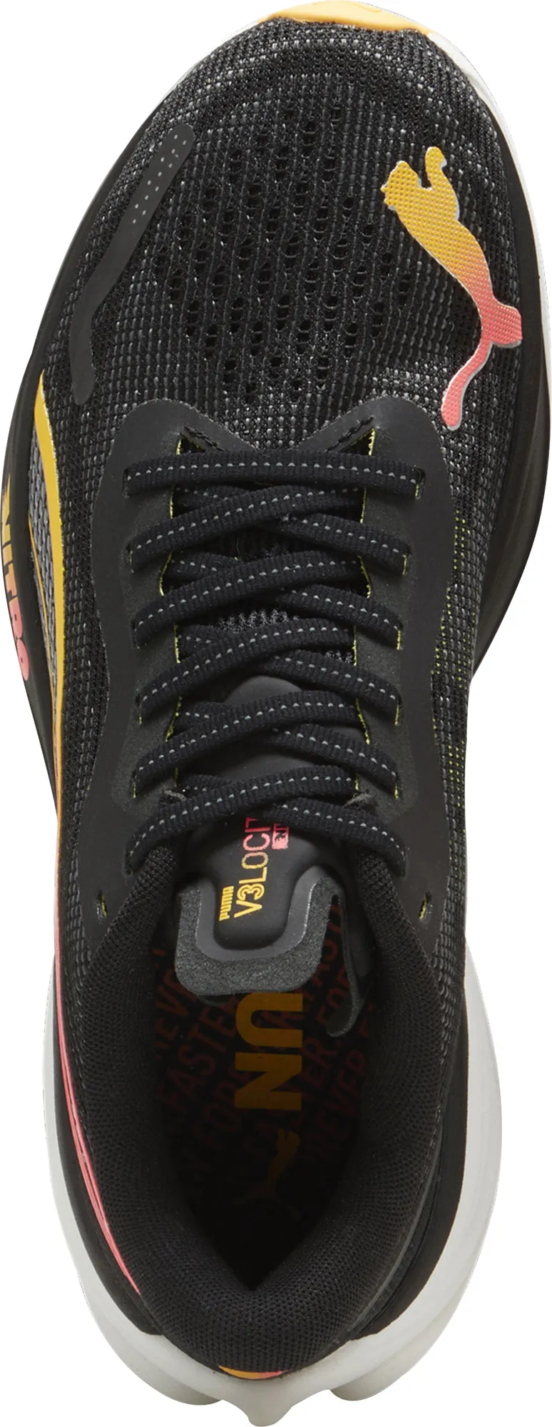 Abrasion resistant Puma Velocity Nitro 3 Womens Running Shoes - Black