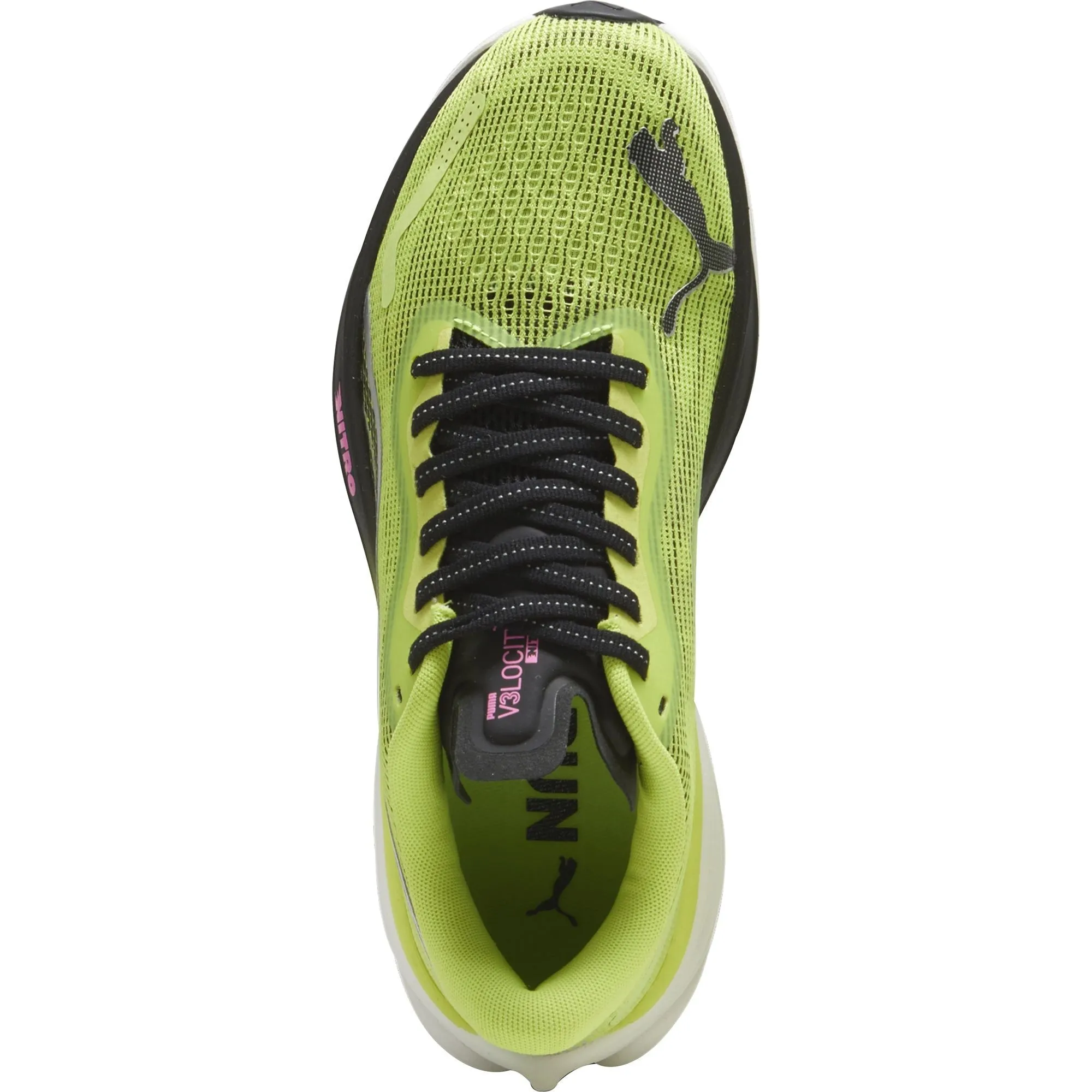 Puma Velocity Nitro 3 Womens Running Shoes - Green 3D Knit Construction Flexible Soles