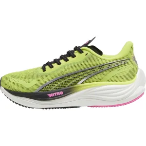 Quick Dry Fabric Puma Velocity Nitro 3 Womens Running Shoes - Green