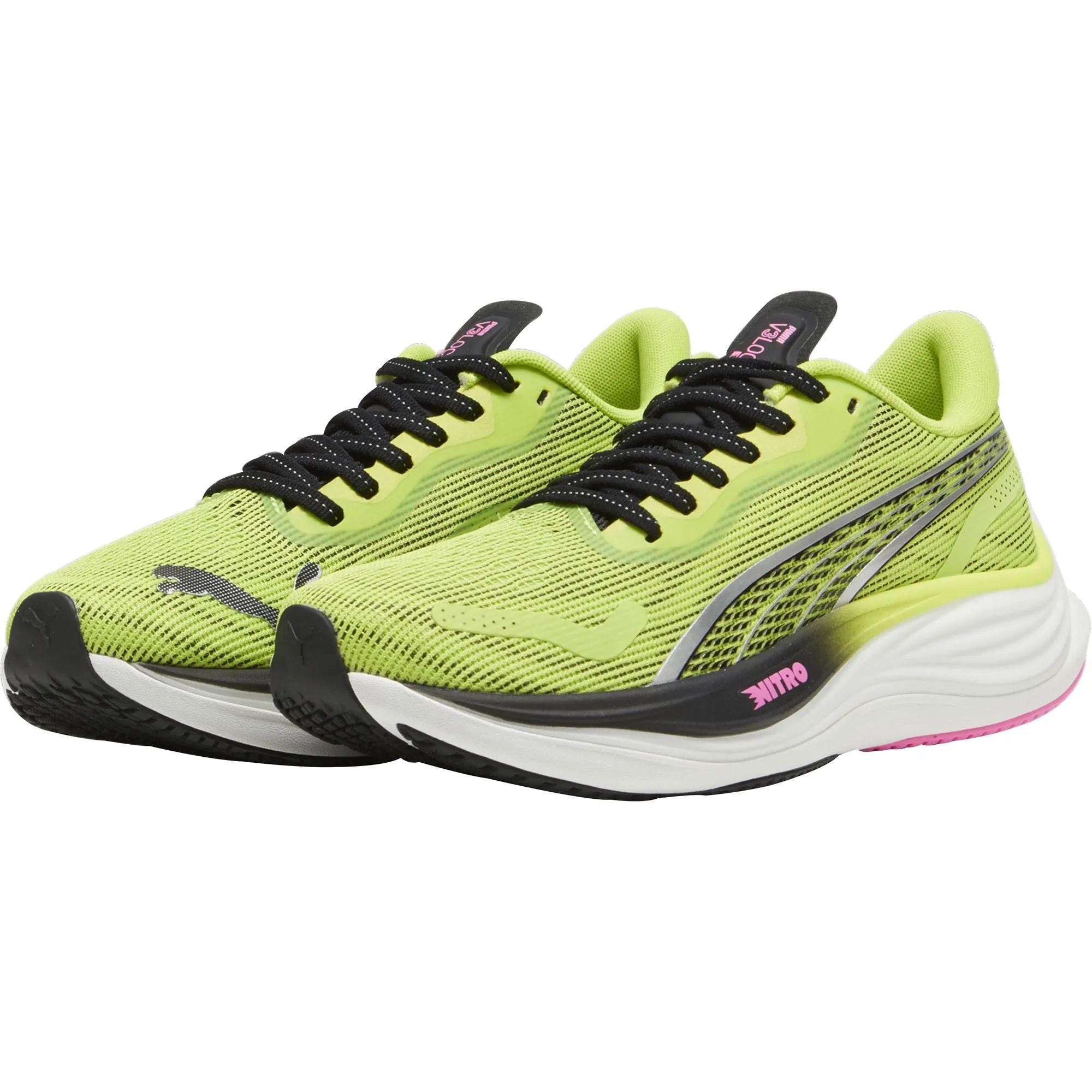 Puma Velocity Nitro 3 Womens Running Shoes - Green Contoured Insole