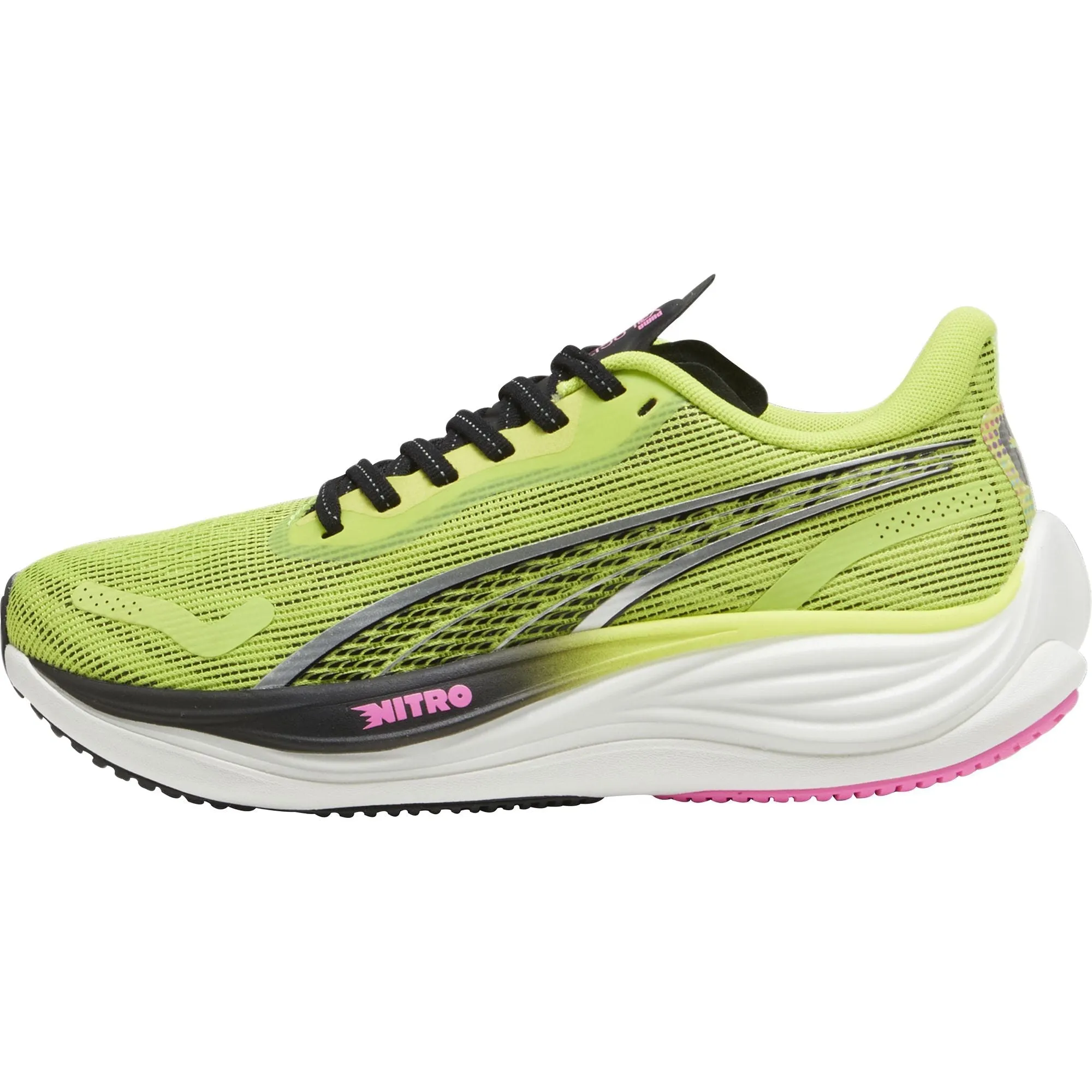 Quick Dry Fabric Puma Velocity Nitro 3 Womens Running Shoes - Green